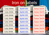 Personalised Iron on Name Labels (50)