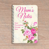 'Mum's Notes' Personalised Floral Notebook