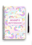 Personalised Unicorn Patterned Notebook