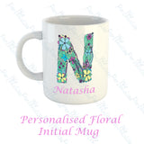Personalised Floral Alphabet Mug