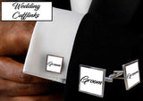 Personalised Wedding Square Cufflinks