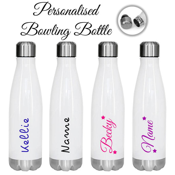 Personalised Water Bottle Vacuum Insulated Stainless Steel Chilly Flask  500ML, Hot or Cold, Gym Bottle 