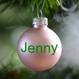 Personalised Name Sticker set of 4 for Christmas Bauble