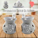 Personalised Custom Oil Wax Melt Burner - Cherub Valentines Romantic Design