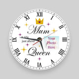 'Mum, a title just above Queen' Personalised Clock