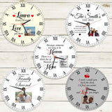 Personalised Clock with Roman Numerals, 5 different designs