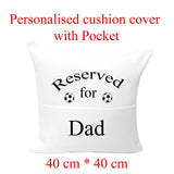 Personalised cushion cover with pocket