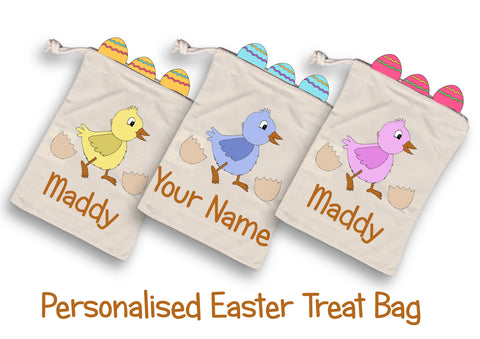 Pack of 6 personalised Easter Treat Bag-Drawstring Bag