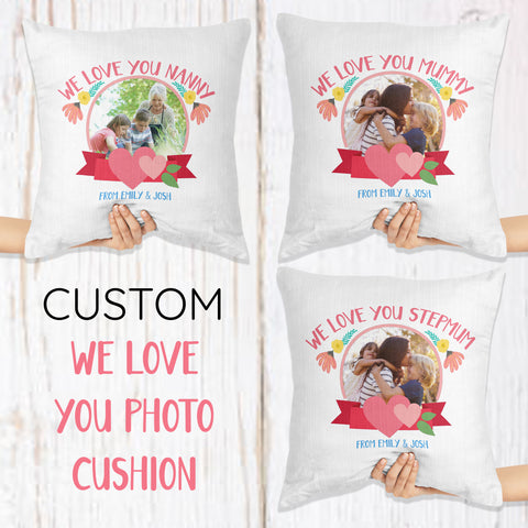 Mothers day Gift Personalised Cushion with your choice of image/text