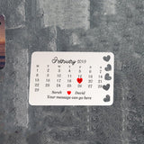 Personalised Metal Wallet Card Insert - Keep Sake - Memories