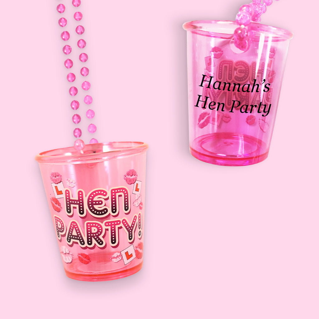 Willy Shot Glasses Bead Necklaces on Pink Bead Necklace For Walmart