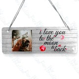 'I love you to the Moon & back' Personalised Plaque