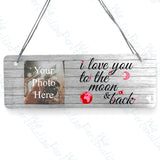 'I love you to the Moon & back' Personalised Plaque