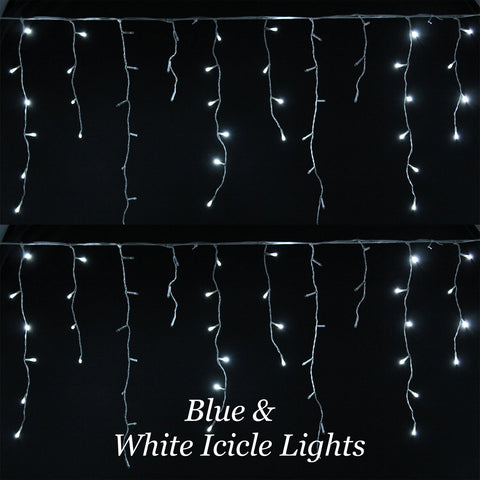 180 LED Decor ICICLE Lights Blue & white