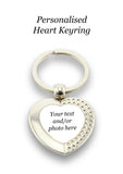 Personalised Heart Keyring