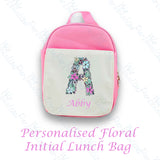 Personalised Floral Alphabet Lunch Bag