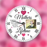 'Mother's hold their child's hands'  Personalised Clock