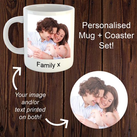 Personalised Mug + Coaster Set