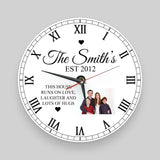 Personalised Clock with Roman Numerals, 5 different designs