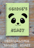 Personalised Kawaii Panda Notebook