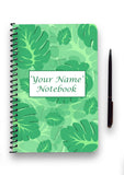 Personalised Leaf Patterned Notebook