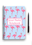 Personalised Flamingo Patterned Notebook