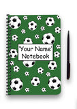 Personalised Football Patterned Notebook