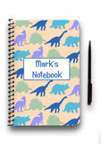 Personalised Dinosaur Patterned Notebook