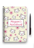Personalised Cat Patterned Notebook