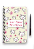 Personalised Cat Patterned Notebook