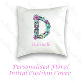 Personalised Floral Alphabet Cushion Cover
