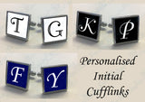 Personalised Initial Square Cufflinks