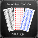 Personalised Iron on Name Labels (50)