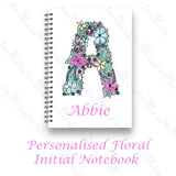 Personalised Floral Alphabet Notebook