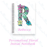Personalised Floral Alphabet Notebook