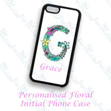 Personalised Floral Alphabet Phone Case