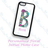 Personalised Floral Alphabet Phone Case