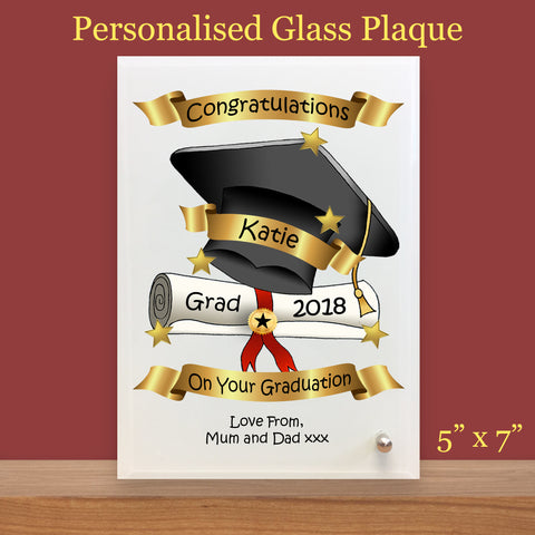 Personalised Congratulations Glass Plaque