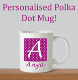 Polka Dot Alphabet Mug