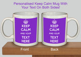 Personalised Keep Calm and Carry On Mug