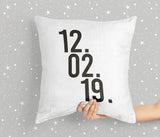 PERSONALISED Special Date Valentines Gift Pillow Sofa Cushion Cover Custom Love