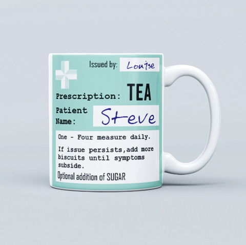Tea Prescription Mug Novelty Funny Gift