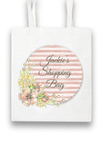 Floral Stripe Collection Tote Bag