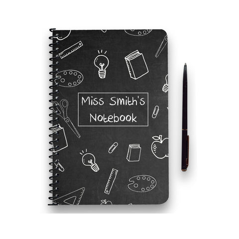 Personalised Chalkboard Patterned Notebook