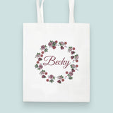 Rose Wreath Collection Tote Bag