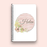 Floral Stripe Collection Notebook