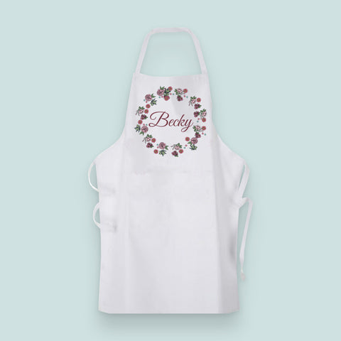 Rose Wreath Collection Apron